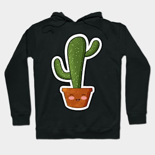 Kawaii cute cactus sticker Hoodie